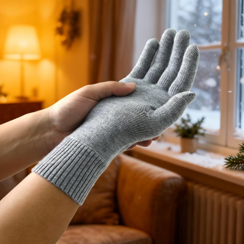 Wander Merino Wool Running Gloves for Winter Lightweight Touchscreen Thermal Knit Glove for Men&Women Upgraded - Image 5